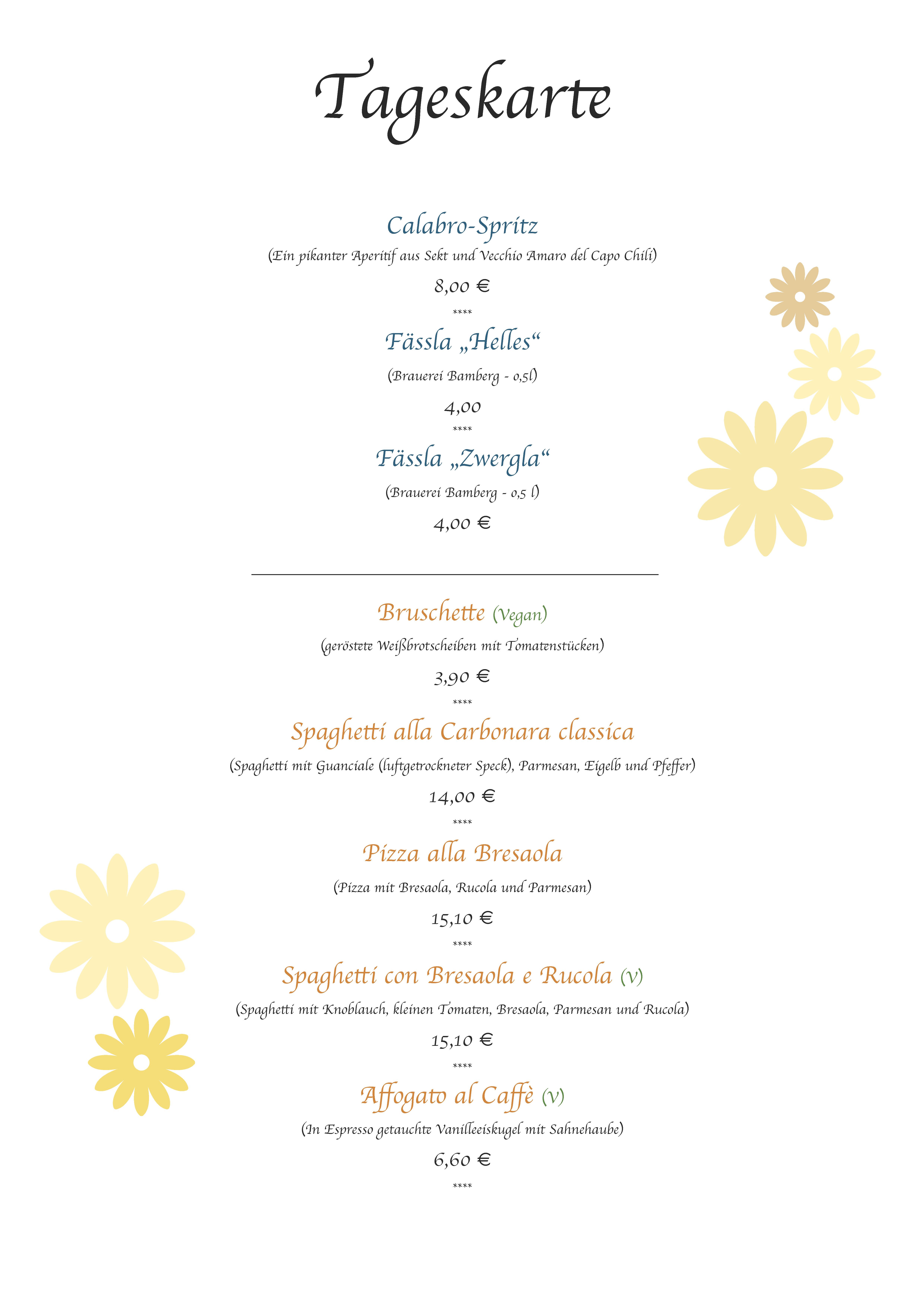 Tageskarte ab April 2026 Faessla Kulmbach